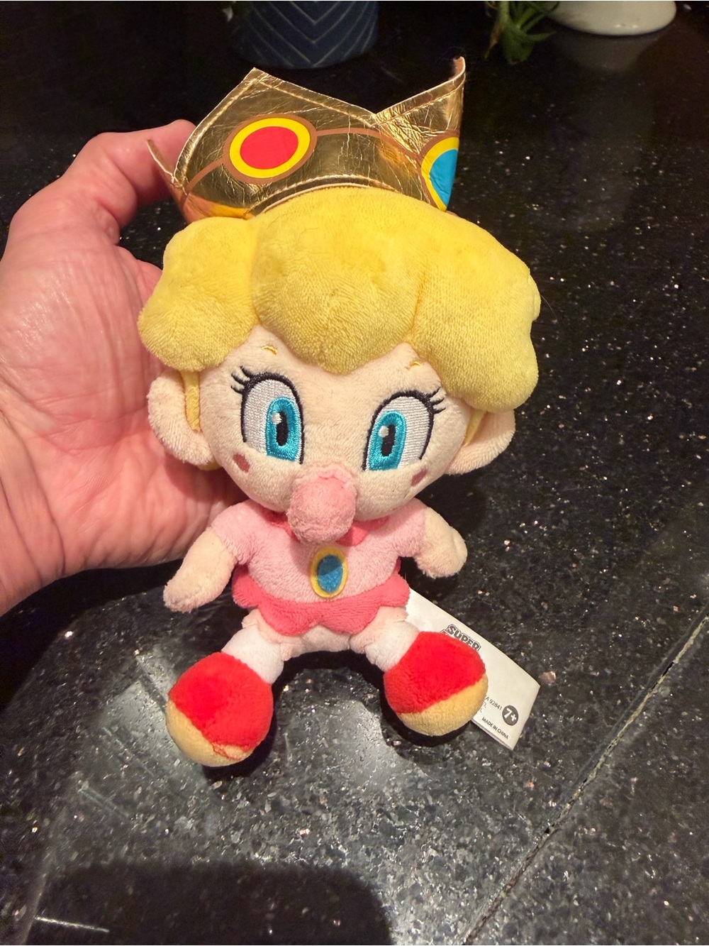 Super Mario All Star Collection Baby Peach Plush 7"